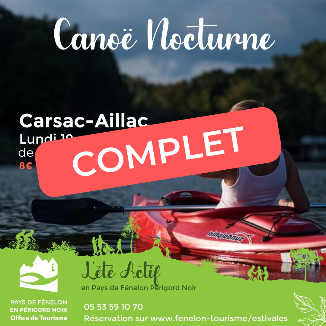 ÉTÉ ACTIF : Canoë Nocturne à Carsac-Aillac