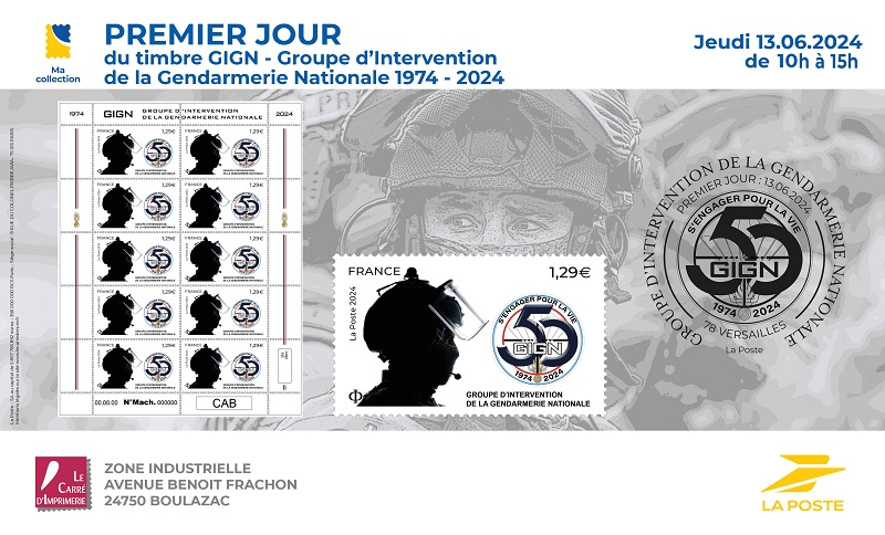 Premier Jour timbre 50 ans du GIGN au Carré d' ...