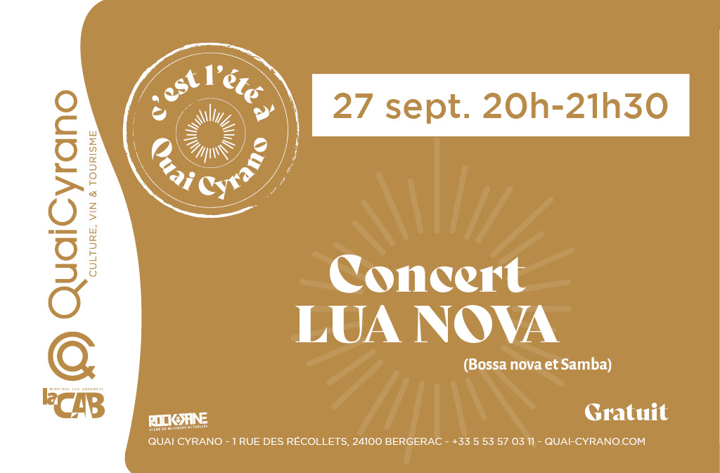 C'est l'été à Quai Cyrano : concert LUA NOVA ( ...