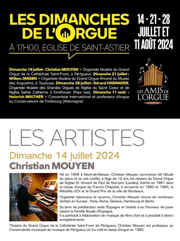 Festival "Les Dimanches de l'Orgue" : Christia ...