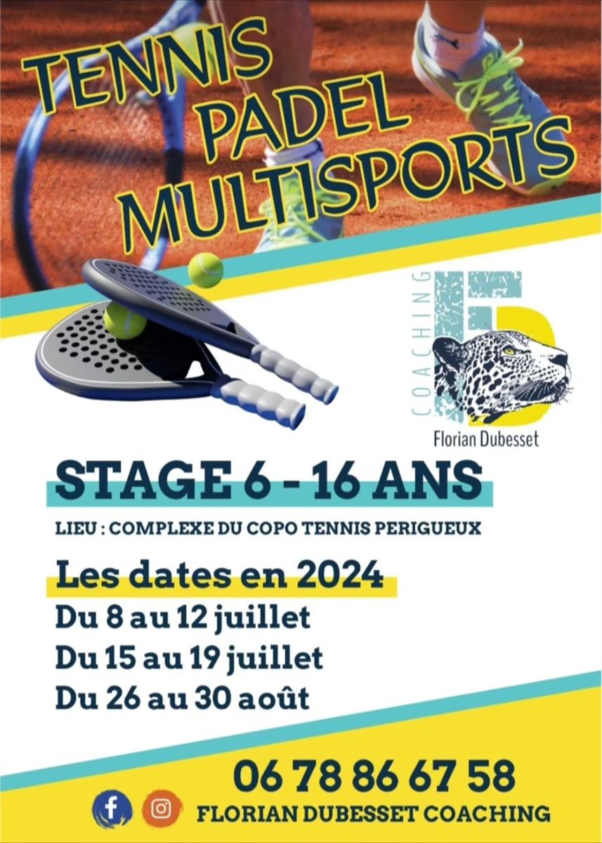 Stage tennis : paddel et multisports