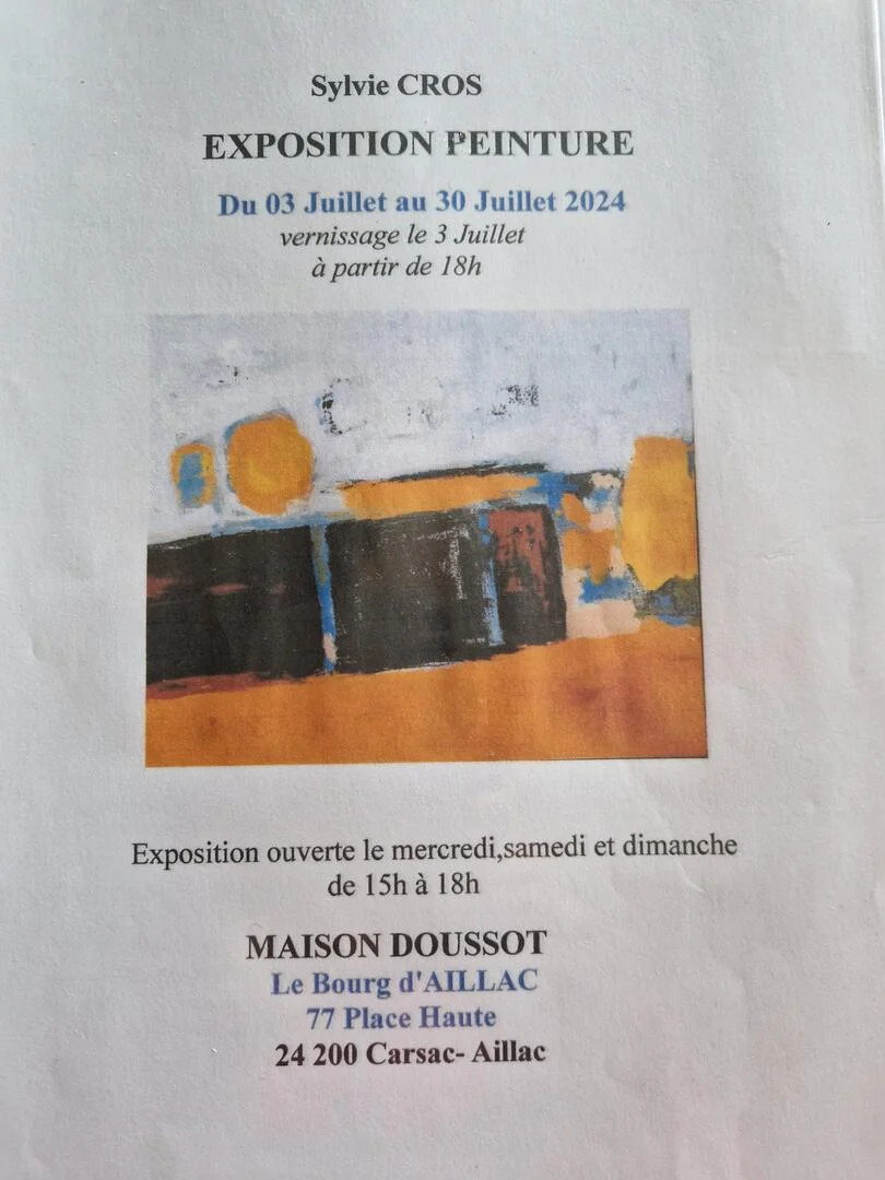 Exposition de peinture à la maison Doussot à C ...