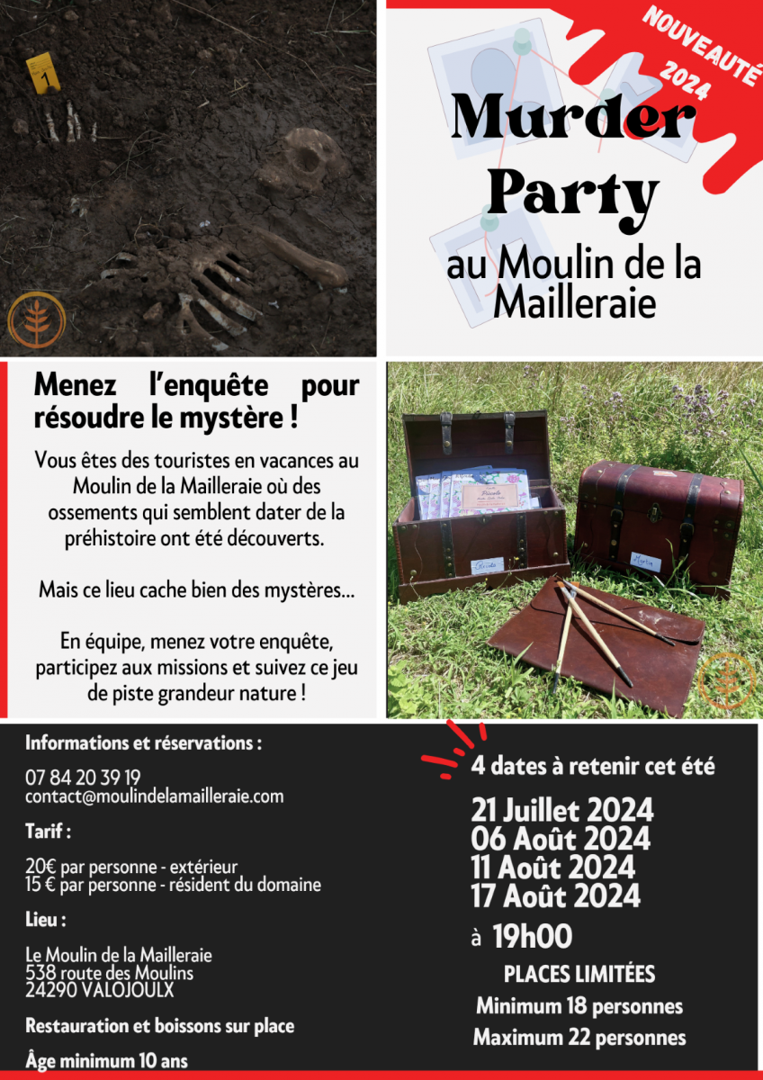 Murder Party du Moulin de la Mailleraie
