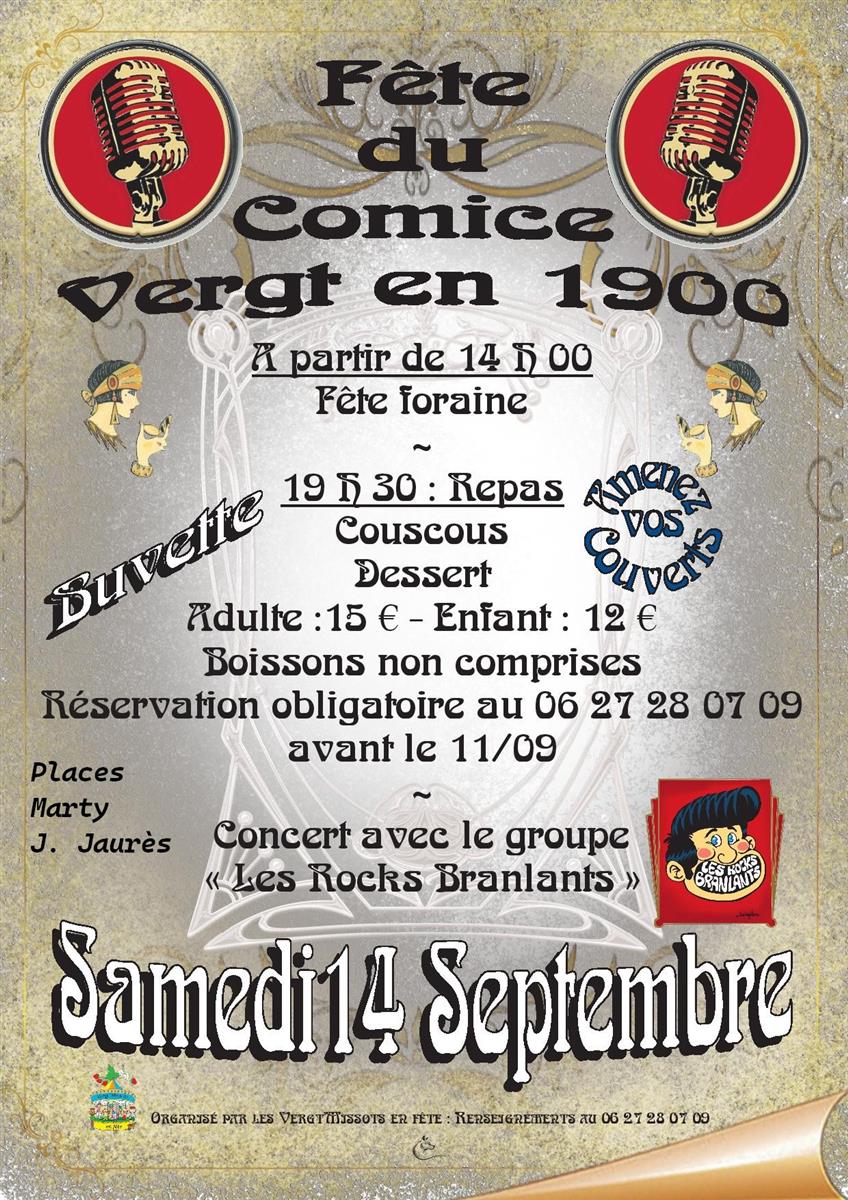 Fête du Comice - Concert/repas - 14/09 - VERGT