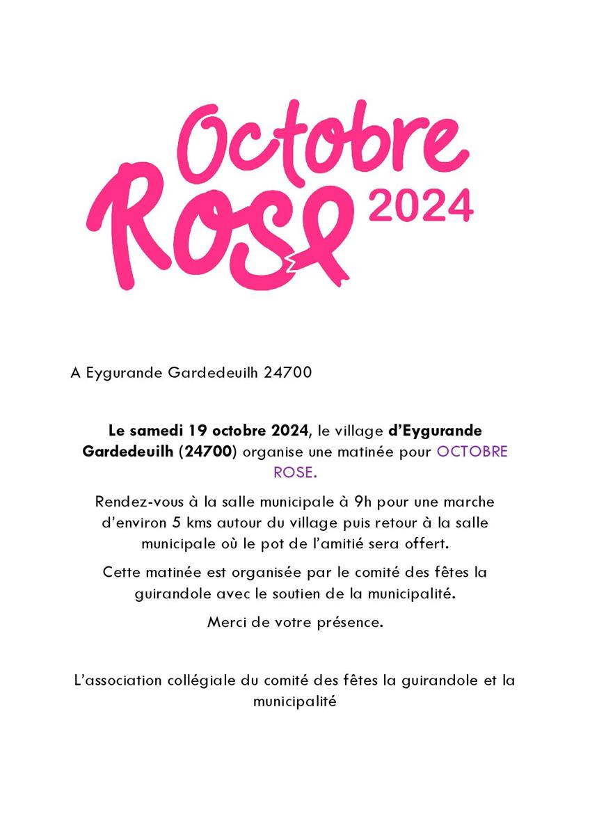 Randonnée Octobre Rose