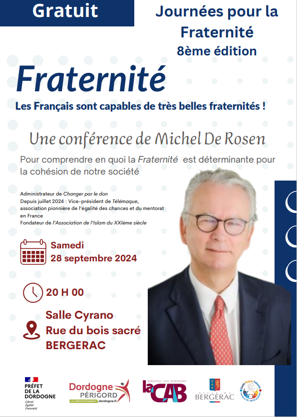 Conférence sur la Fraternité par Michel De Ros ...