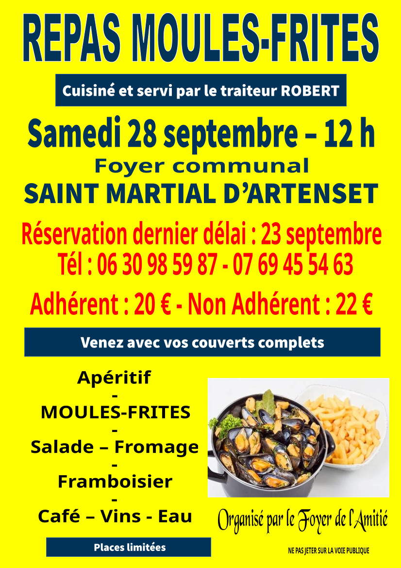 Repas moules-frites