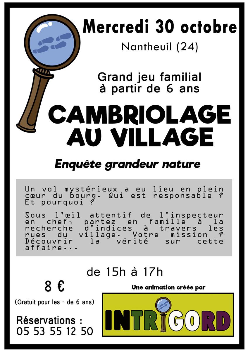 Cambriolage au village