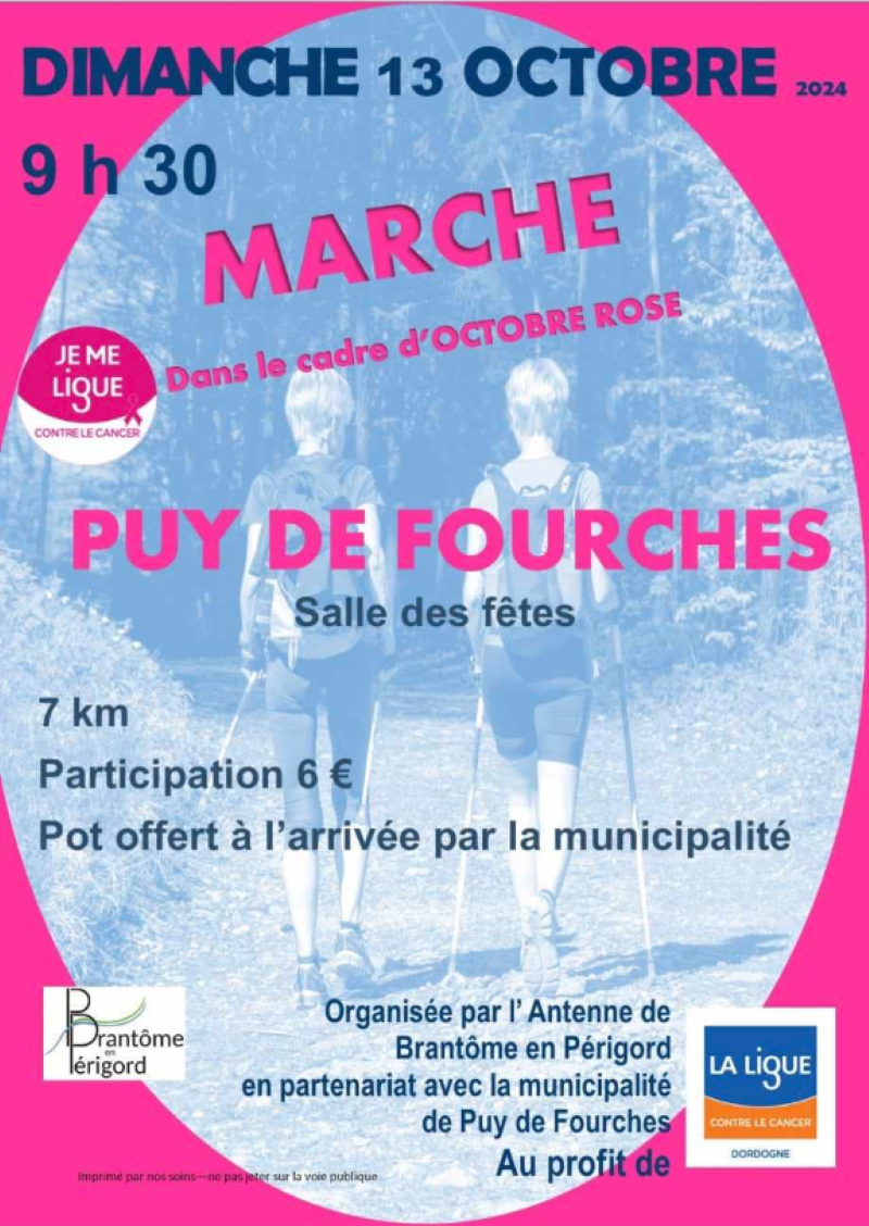 Marche dans le cadre d'octobre rose