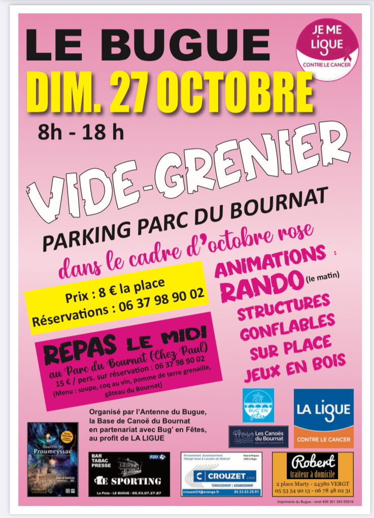 Vide greniers « octobre rose »