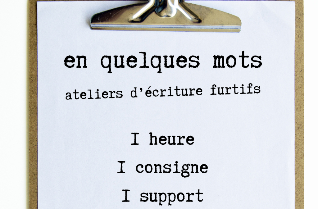 Atelier d'écriture furtif