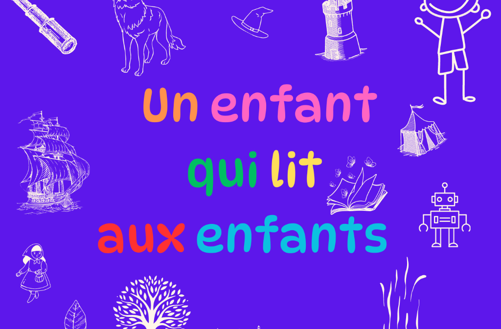 Un enfant qui lit aux enfants