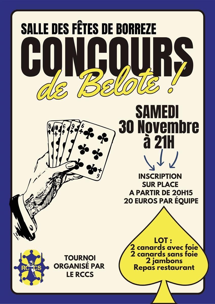 Concours de belote à Borrèze