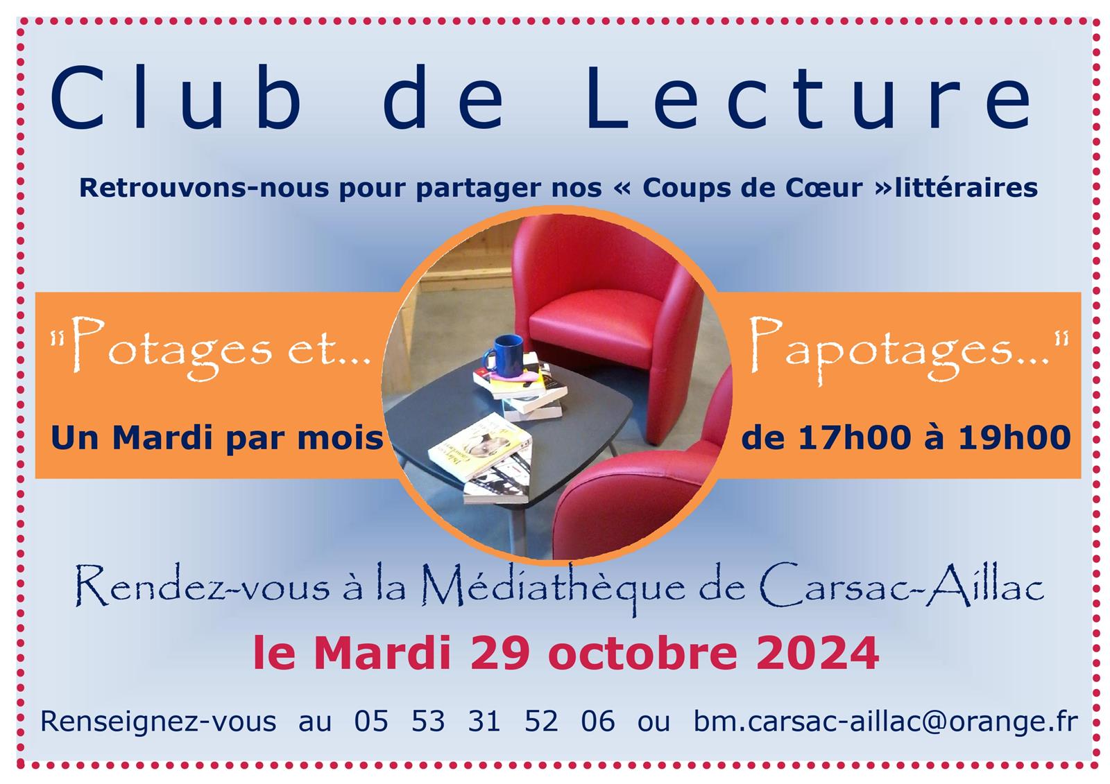 Club de lecture « Potages et... Papotages... »