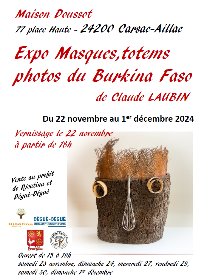 Exposition : Masques, Totems et Photos du Burk ...