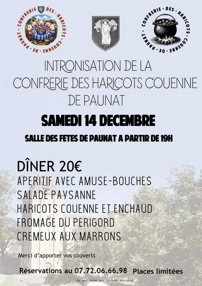 Intronisation de la confrérie des haricots-cou ...