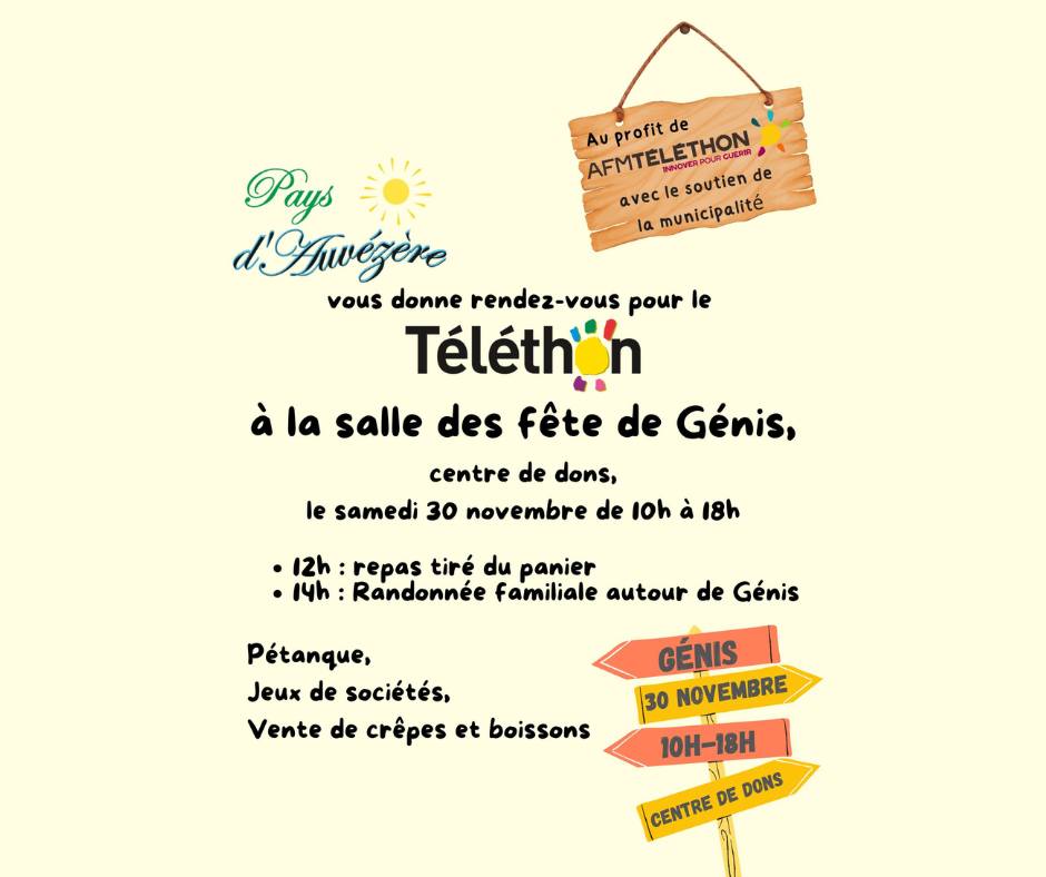 Téléthon - rando, jeux, pique nique