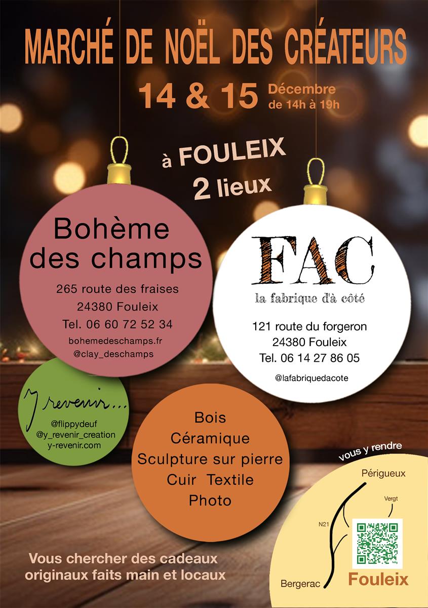 Marché de Noël des créateurs-Fouleix-14&15déc 2024