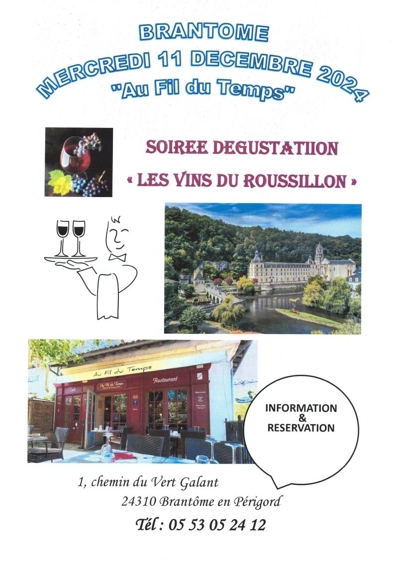 Soirée dégustation "les vins du Roussillon"