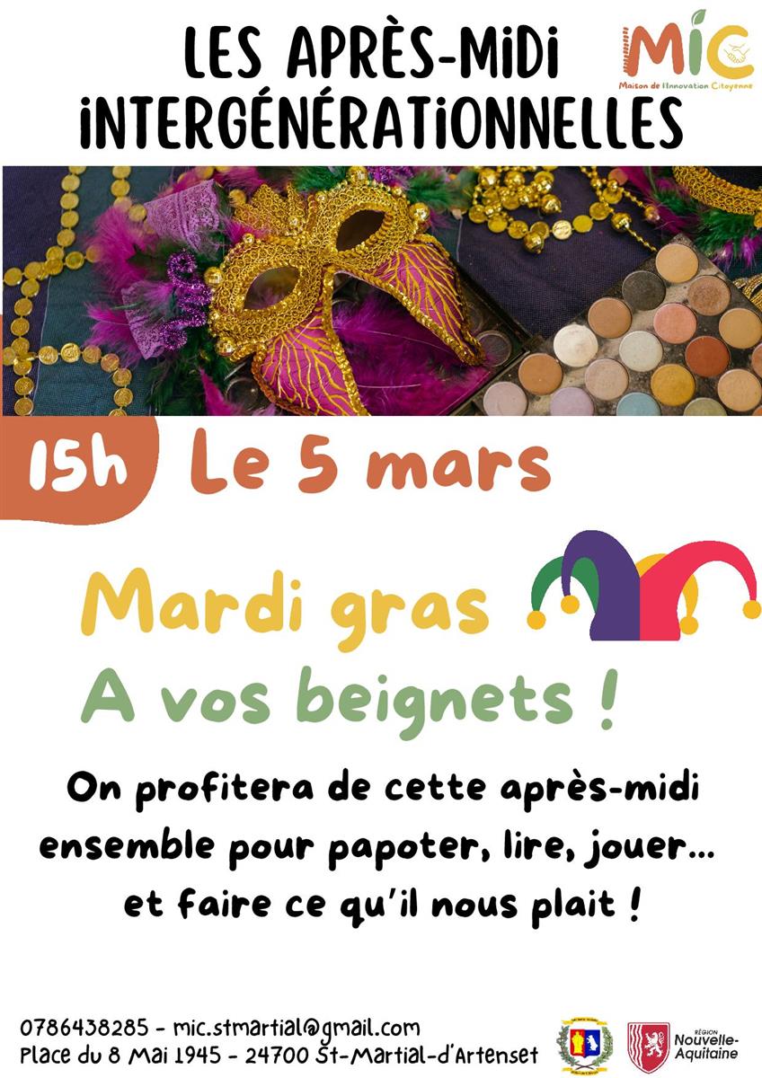 Mardi gras - après-midi intergénérationnel