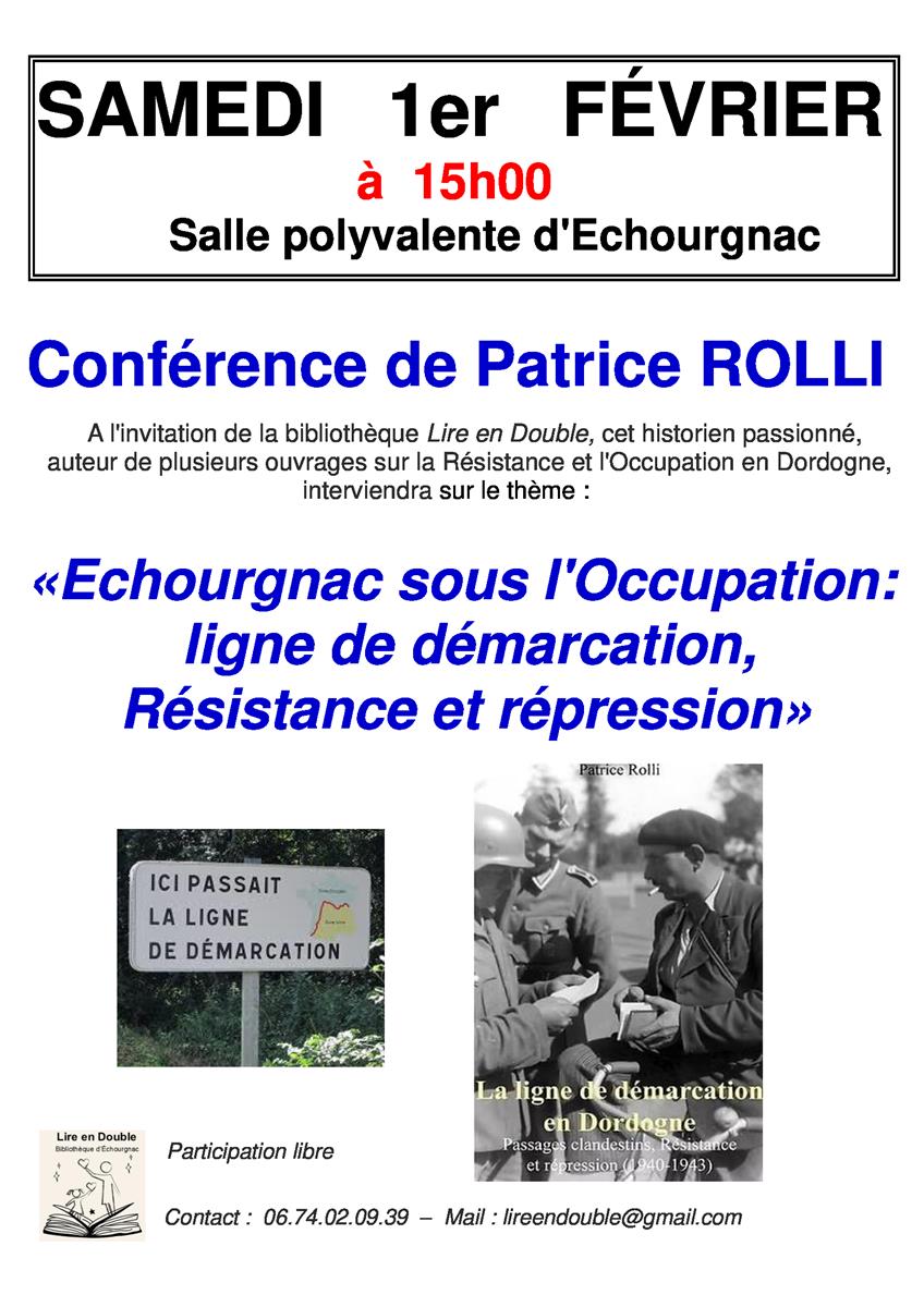 Conférence : Echourgnac sous l'occupation