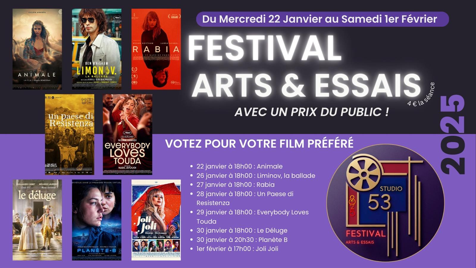 Festival Arts & Essais au Studio 53