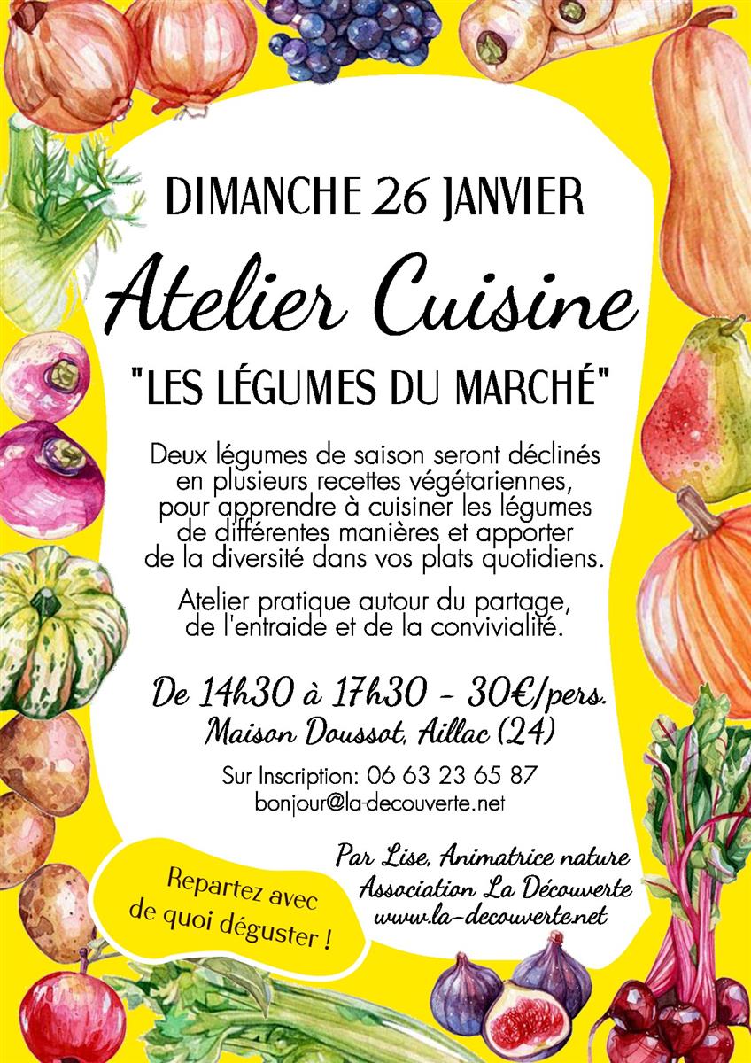 Atelier cuisine "Les légumes du marché" - Aillac