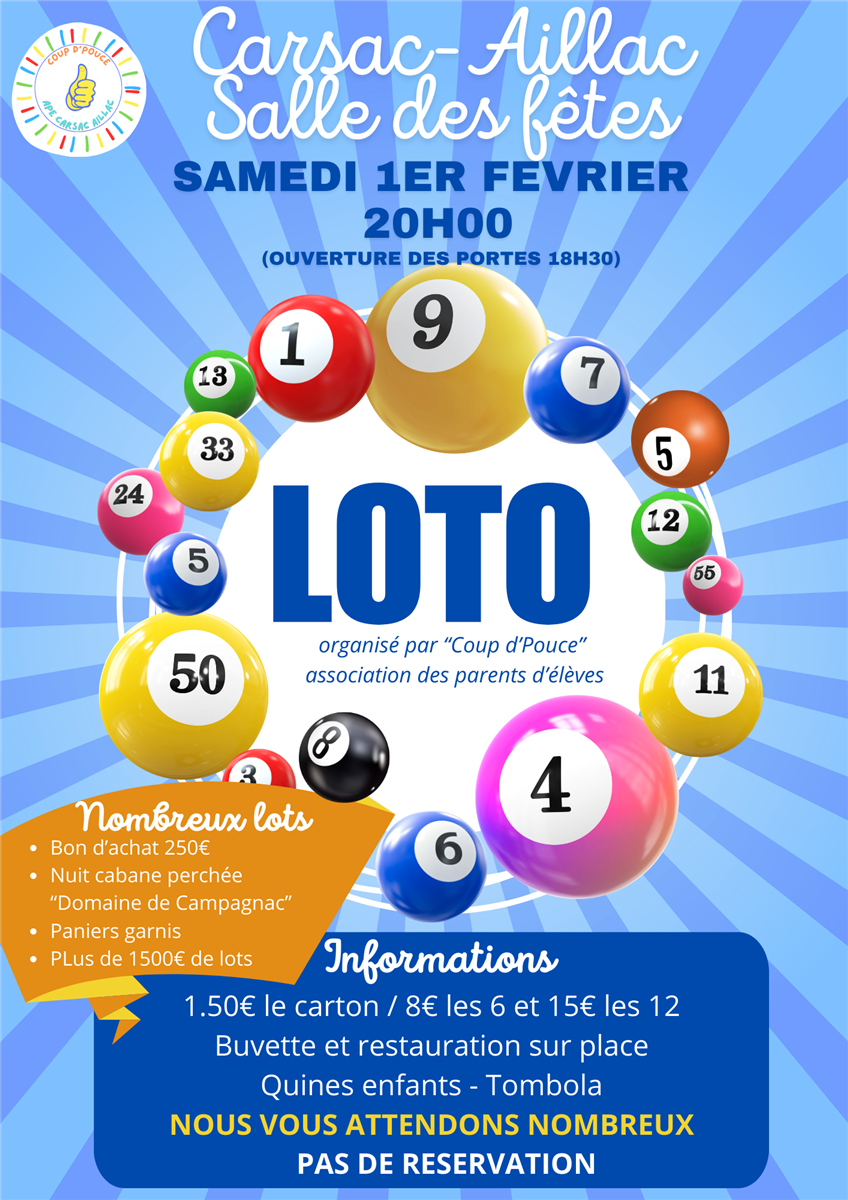 Grand Loto à Carsac-Aillac