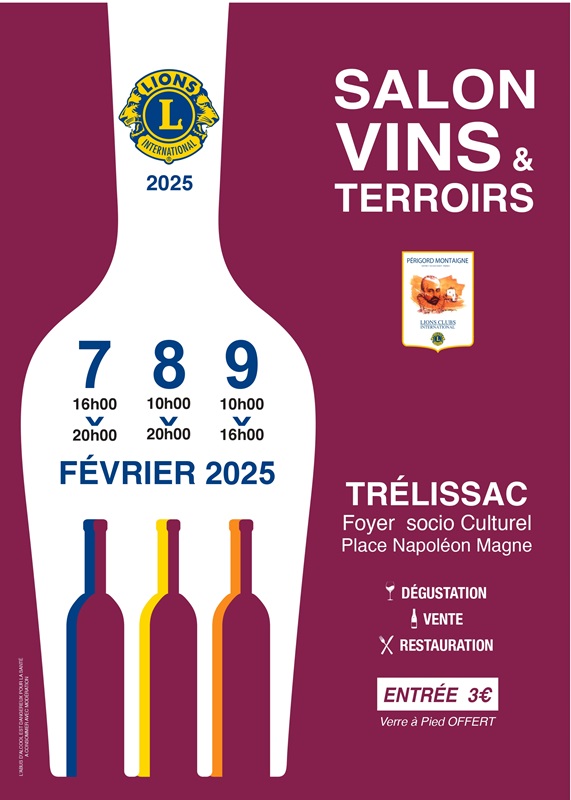 Salon VINS et TERROIRS les 7, 8 et 9 février 2025