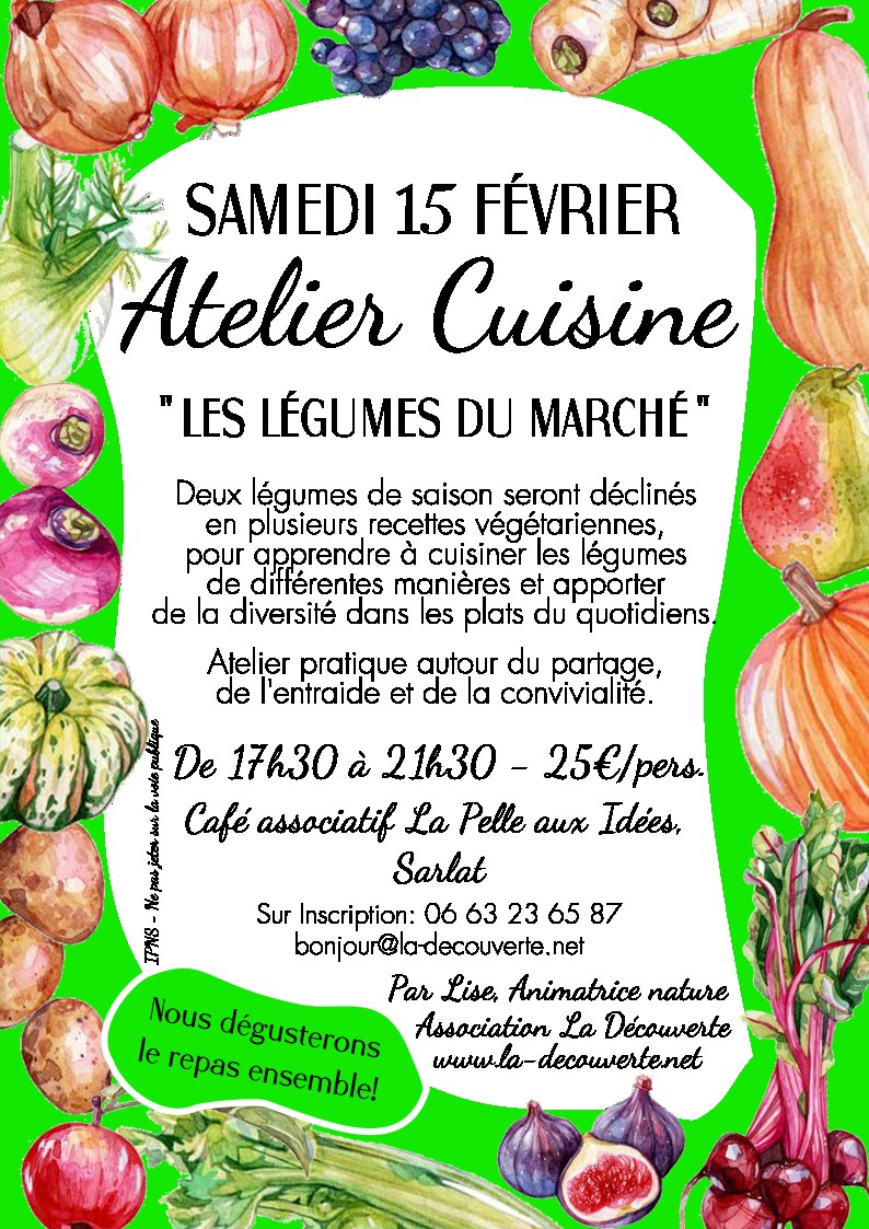 Atelier Cuisine "Les légumes du Marché"