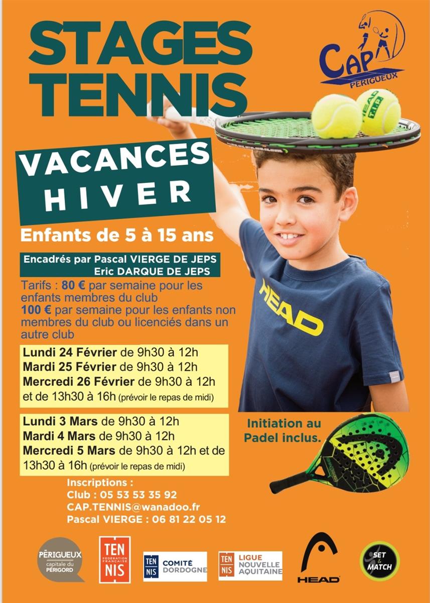 Stages tennis et initiation au padel - Vacance ...