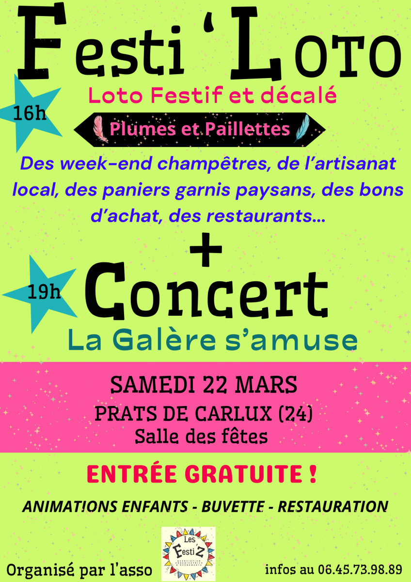 FESTI'LOTO+CONCERT "La Galère s'amuse"