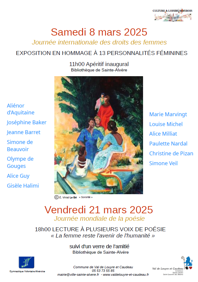 Exposition en hommage à 13 personnalités féminines